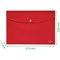 Leitz Recycle A4 Plastic Popper Wallets, Red, Pack of 10