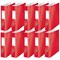Leitz Wow A4 Lever Arch File, 80mm Spine, Red, Pack of 10