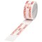 Polypropylene Tape Printed Contents Checked 50mmx66m (Pack of 6)White Red PPPS-SECURITY