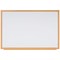 Bi-Office Earth Executive Non-Magnetic Whiteboard, Drywipe Surface, MDF 22 mm Frame With Oak Finish, 900x600mm