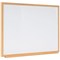 Bi-Office Earth Executive Non-Magnetic Whiteboard, Drywipe Surface, MDF 22 mm Frame With Oak Finish, 900x600mm