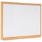 Bi-Office Earth Prime Double-Sided Non-Magnetic Whiteboard, Drywipe Surface, MDF 32 mmFrame With Oak Finish, 1200x900mm