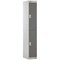 Two Compartment Locker, 300x300x1800mm, Dark Grey Door