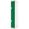 Two Compartment Locker, 300x300x1800mm, Green Door