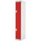 Two Compartment Locker, 300x300x1800mm, Red Door