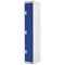 Three Compartment Locker, 300x300x1800mm, Blue Door