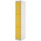 Three Compartment Locker, 300x300x1800mm, Yellow Door