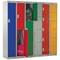 Four Compartment Locker, 300x300x1800mm, Blue Door