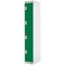 Four Compartment Locker, 300x300x1800mm, Green Door