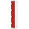 Four Compartment Locker, 300x300x1800mm, Red Door