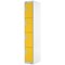 Four Compartment Locker, 300x300x1800mm, Yellow Door