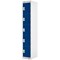 Five Compartment Locker, 300x300x1800mm, Blue Door