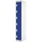 Six Compartment Locker, 300x300x1800mm, Blue Door
