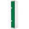Two Compartment Locker, 300x450x1800mm, Green Door