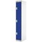 Three Compartment Locker, 300x450x1800mm, Blue Door