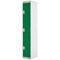 Three Compartment Locker, 300x450x1800mm, Green Door