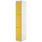 Three Compartment Locker, 300x450x1800mm, Yellow Door