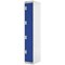 Four Compartment Locker, 300x450x1800mm, Blue Door
