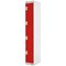 Four Compartment Locker, 300x450x1800mm, Red Door