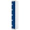 Five Compartment Locker, 300x450x1800mm, Blue Door