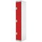 Three Compartment Express Standard Locker, 300x300x1800mm, Red Door