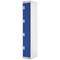 Four Compartment Express Standard Locker, 300x300x1800mm, Blue Door