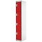 Four Compartment Express Standard Locker, 300x300x1800mm, Red Door