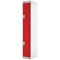 Two Compartment Express Standard Locker, 300x450x1800mm, Red Door