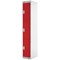 Three Compartment Express Standard Locker, 300x450x1800mm, Red Door