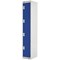 Four Compartment Express Standard Locker, 300x450x1800mm, Blue Door