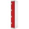 Four Compartment Express Standard Locker, 300x450x1800mm, Red Door