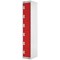 Six Compartment Express Standard Locker, 300x450x1800mm, Red Door