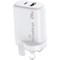 MediaRange GaN Fast Charging Adapter UK Plug, 1xUSB-C and 1xUSB-A, 25W, White