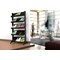 Fast Paper 5 Shelf Mobile Literature Display Wide Black