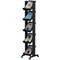 Fast Paper Mobile Literature Display, Single-Sided, 5 Shelves, Black