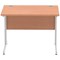 Impulse 1000mm Rectangular Desk, Silver Cantilever Leg, Beech