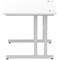 Impulse 1000mm Rectangular Desk, Silver Cantilever Leg, White