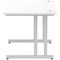 Impulse 1000mm Rectangular Desk, Silver Cantilever Leg, White Impulse 1000mm Rectangular Desk, Silver Cantilever Leg, White