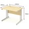 Impulse 1000mm Rectangular Desk, Silver Cantilever Leg, Maple