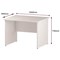 Impulse 1000mm Rectangular Desk, Panel End Leg, White