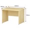 Impulse 1000mm Rectangular Desk, Panel End Leg, Maple