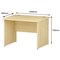 Impulse 1000mm Rectangular Desk, Panel End Leg, Maple Impulse 1000mm Rectangular Desk, Panel End Leg, Maple