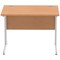 Impulse 1000mm Rectangular Desk, Silver Cantilever Leg, Oak