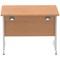 Impulse 1000mm Rectangular Desk, Silver Cantilever Leg, Oak