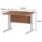Impulse 1000mm Rectangular Desk, White Cantilever Leg, Beech