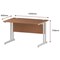 Impulse 1200mm Rectangular Desk, White Cantilever Leg, Beech