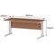 Impulse 1600mm Rectangular Desk, White Cantilever Leg, Beech