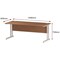Impulse 1800mm Rectangular Desk, White Cantilever Leg, Beech