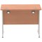 Impulse 1000mm Slim Rectangular Desk, Silver Cantilever Leg, Beech