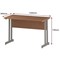 Impulse 1200mm Slim Rectangular Desk, Silver Cantilever Leg, Beech